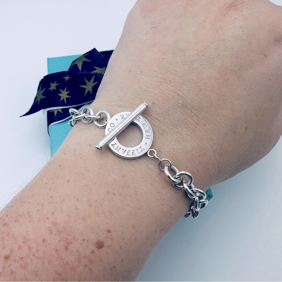 RECENT edition Tiffany & Co. Silver Toggle Bracelet 7.5” with PACKAGING - Picture 13 of 15